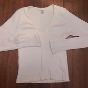 Brandy white long sleeve under shirt